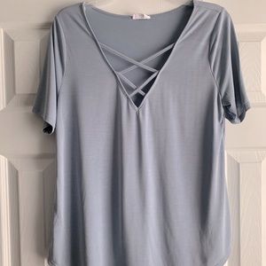 comfy blue top